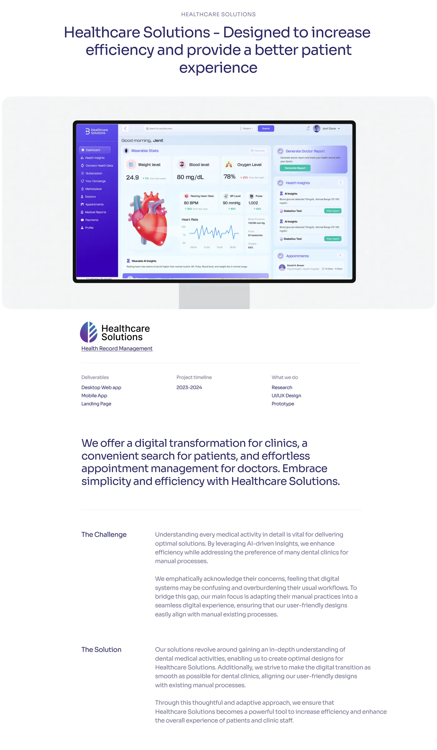 Healthcare Management full case study